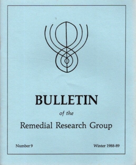 Item #27766 BULLETIN: REMEDIAL RESEARCH GROUP: NUMBER 9. Remedial Research Group.