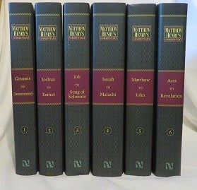 Item #28423 MATTHEW HENRY'S COMMENTARY: In Six Volumes. Matthew Henry
