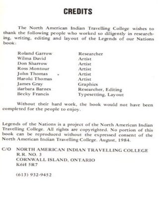 LEGENDS OF OUR NATIONS.
