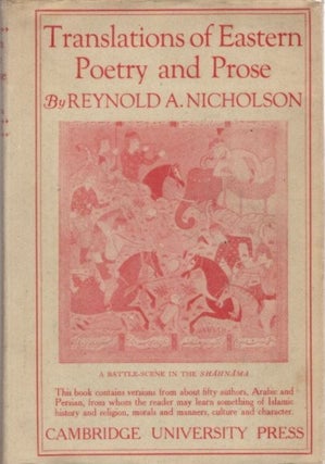 Item #28762 TRANSLATIONS OF EASTER POETRY AND PROSE. R. A. Nicholson