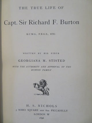 THE TRUE LIFE OF CAPTAIN SIR R.F.BURTON.