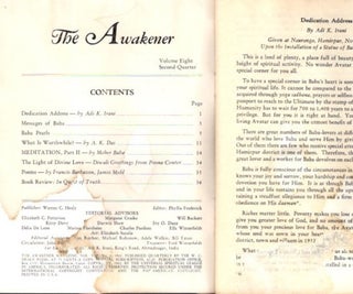 THE AWAKENER: VOLUME VIII, NO. 2: A Journal Devoted to Meher Baba