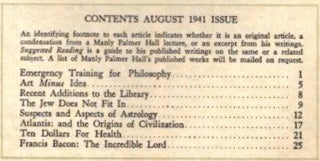HORIZON: AUGUST 1941, VOLUME 1, NO. 1: The Magazine of Useful and Intelligent Living