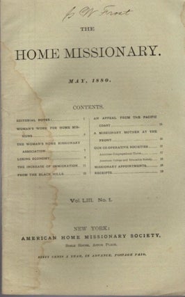 Item #29141 THE HOME MISSIONARY: Vol. LIII. American Home Missionary Society