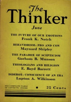 Item #29195 THE THINKER: VOL. 3 NO. 6, JUNE, 1931. Wm. H. Kofoed