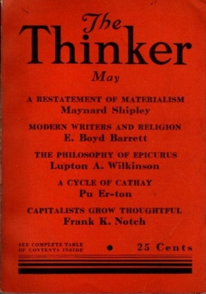 Item #29196 THE THINKER: VOL. 3 NO. 5, MAY, 1931. Wm. H. Kofoed