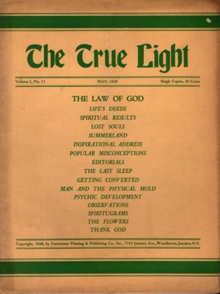 Item #29199 THE TRUE LIGHT: VOLUME 1, NO. 11. Wm Geiger