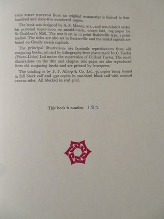 SOME PRINTERS & PUBLISHERS OF CONJURING BOOKS AND OTHER EPHEMERA 1800-1850.