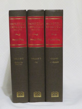 Item #29331 SHORT-TITLE CATALOGUE OF BOOKS PRINTED IN ENGLAND, SCOTLAND, IRELAND, WALES, AND...