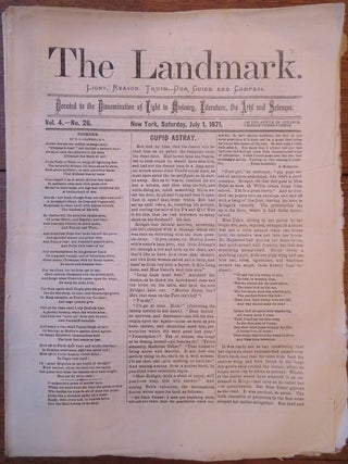THE LANDMARK: Devoted to the Dissemination of Light in Masonry, Literature, the Arts and Sciences