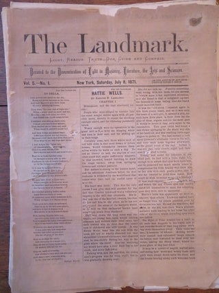 THE LANDMARK: Devoted to the Dissemination of Light in Masonry, Literature, the Arts and Sciences