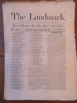 THE LANDMARK: Devoted to the Dissemination of Light in Masonry, Literature, the Arts and Sciences