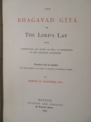 THE BHAGAVAD GITÂ: or, The Lord's Lay