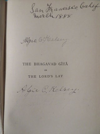 THE BHAGAVAD GITÂ: or, The Lord's Lay