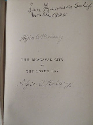 THE BHAGAVAD GITÂ: or, The Lord's Lay