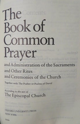 THE BOOK OF COMMON PRAYER.