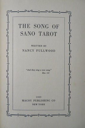 THE SONG OF THE SANO TAROT.