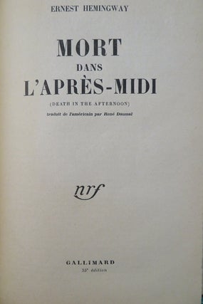 MORT DANS L'APRES-MIDI.