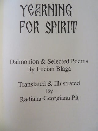 YEARNING FOR SPIRIT: Daimonion & Selected Poems
