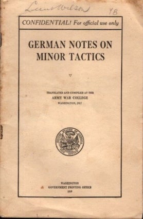 Item #29588 GERMAN NOTES ON MINOR TACTICS