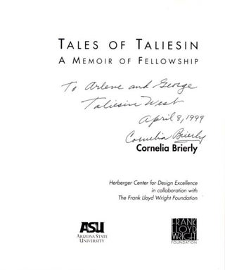 TALES OF TALIESIN: A Memoir of Fellowship