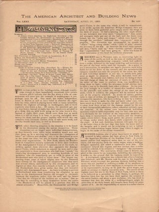 THE AMERICAN ARCHITECT AND BUILDING NEWS, APRIL 15, 1903, VOL. LXXX, NO. 1426.