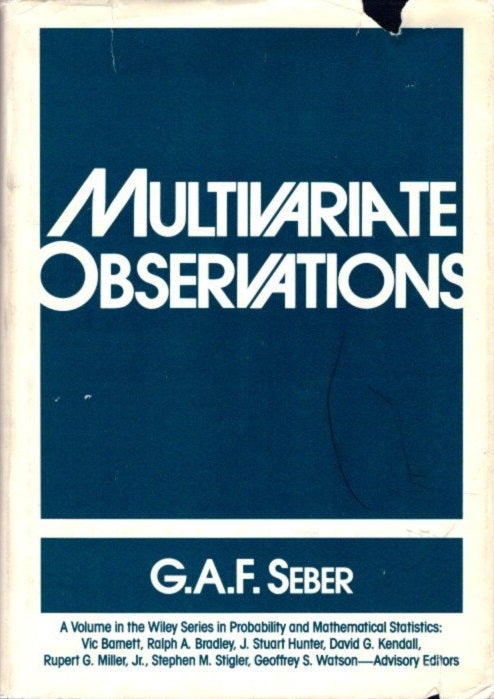Item #29691 MULTIVARIATE OBSERVATIONS. George A. F. Seber.