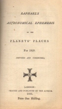 RAPHAEL'S ASTONOMICAL EPHEMERIS FOR 1812 TO 1829.