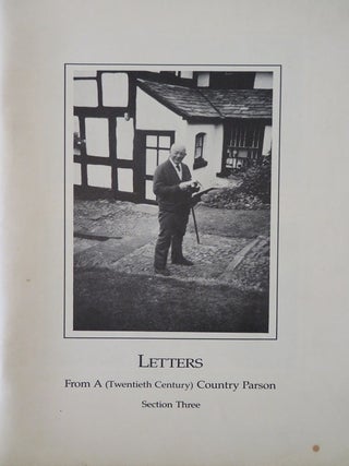 LETTERS FROM A (TWENTIETH CENTURY) COUNTRY PARSON.