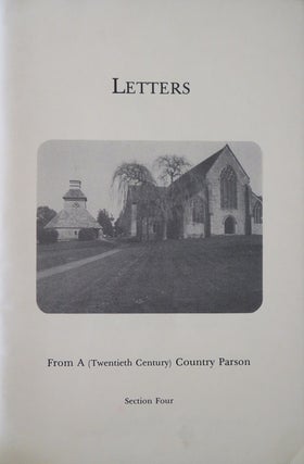 LETTERS FROM A (TWENTIETH CENTURY) COUNTRY PARSON.