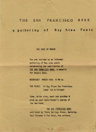 THE SAN FRANCISCO BARK: A Gathering of Bay Area Poets