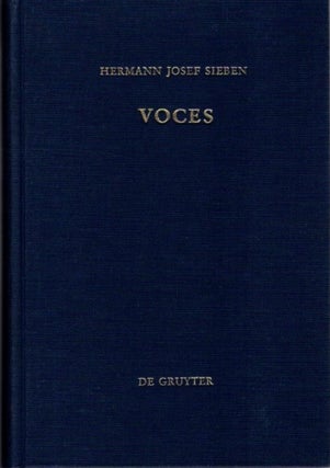 Item #30178 VOCES: Eine Bibliographie zu Wortern und Begriffen aus der Patristik (1918-1978)....