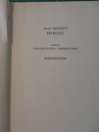 INTRODUCTION TO NEWTON'S 'PRINCIPIA'.