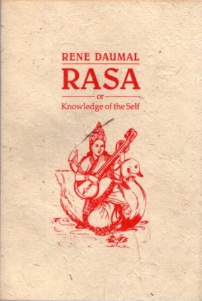 Item #30882 RASA OR KNOWLEDGE OF THE SELF.: Essays on Indian Aesthetics and Selected Sanskrit...