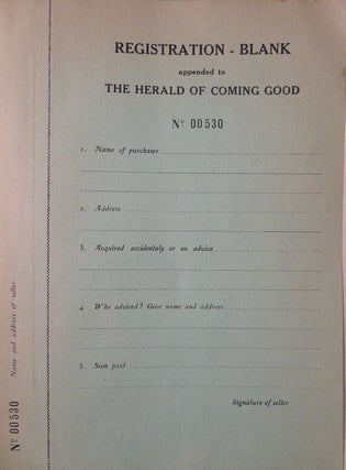 THE HERALD OF COMING GOOD: First Appeal to Contemporary Humanity