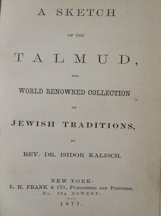 SEPHER YEZIRAH & A SKETCH OF THE TALMUD.