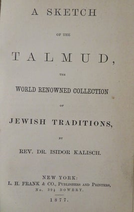 SEPHER YEZIRAH & A SKETCH OF THE TALMUD.
