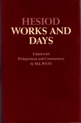 Item #31078 WORKS AND DAYS. Hesiod, M L. West