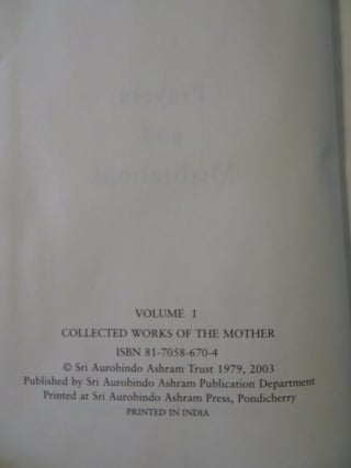 COLLECTED WORKS OF THE MOTHER: 17 Volumes