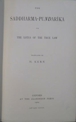 THE SADDHARMA-PUNDARIKA: or The Lotus of the True Law.