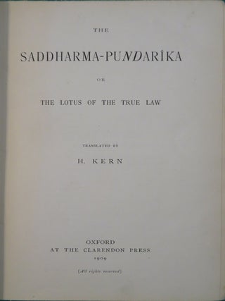 THE SADDHARMA-PUNDARIKA: or The Lotus of the True Law.