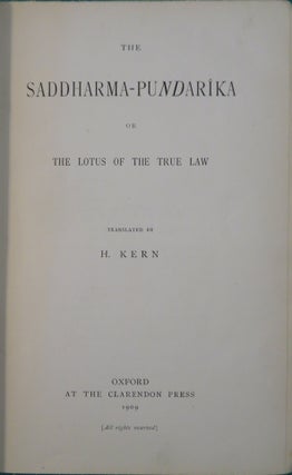 THE SADDHARMA-PUNDARIKA: or The Lotus of the True Law.