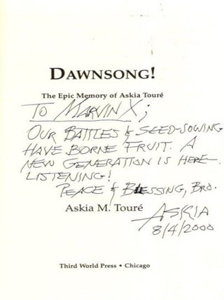 DAWNSONG!: The Epic Memory of Askia Touré