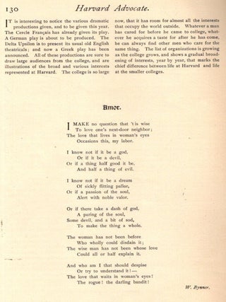 AMOR: in Harvard Advocate Volume LXXX, No. 9