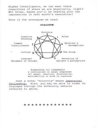 TOAST TO MR. GURDJIEFF JANUARY 13, 1999 & AN INTRODUCTION TO DIALOGUE.