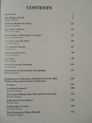 STARFIRE JOURNAL: VOLUME TWO, NUMBER THREE: A Journal of the New Aeon