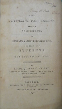 Item #33148 THE PHYSICIAN'S VADE MECUM: Being a Compendium of Nosology and Therapeutics for the...