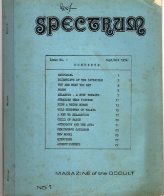 Item #33224 SPECTRUM: MAGAZINE OF THE OCCULT: First Six Issues; First Year. Mike Howard, Michael