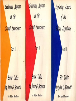 Item #33465 EXPLORING ASPECTS OF THE SUBUD EXPERIENCE: Part I, II & III. John G. Bennett