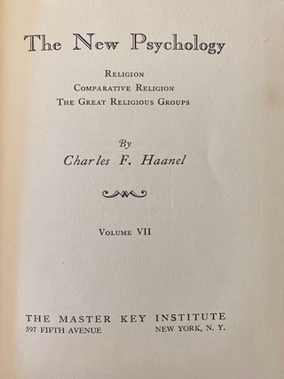 THE NEW PSYCHOLOGY: In Seven Volumes